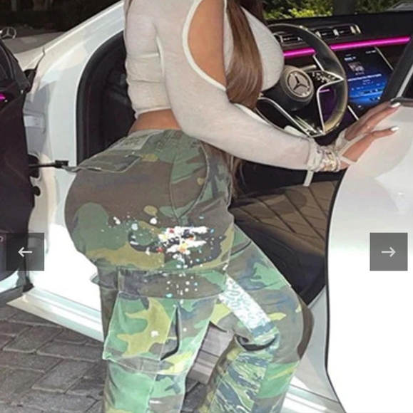 CAMOUFLAGE painted pants - Picture 5 of 7